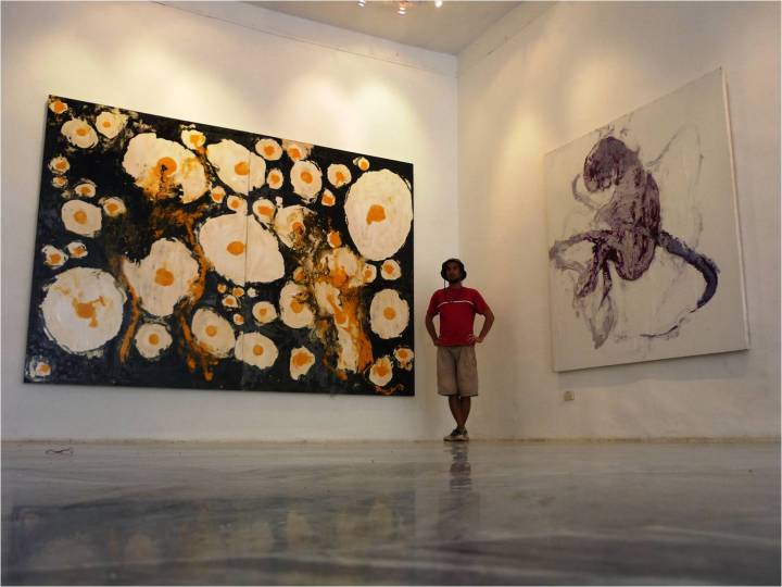 Obras de José Eduardo Yaque en la expo Bomba